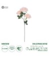 GloboStar® Artificial Garden PALE PINK CLIMBING ROSE BRANCH 21195 Τεχνητό Διακοσμητικό Κλαδί Τριαντάφυλλο απαλό Ροζ Y66cm